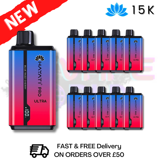 Blue Razz Cherry Hayati Ultra Pro 15000 Puff 15K Box Of 10