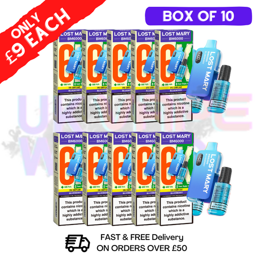 Blueberry LOST MARY 6000PUFF 6K Box / Pack Of 10 Kit