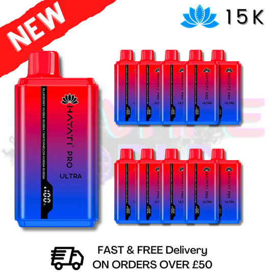 Blueberry Hubba Bubba Hayati Ultra Pro 15000 Puff 15K Box Of 10