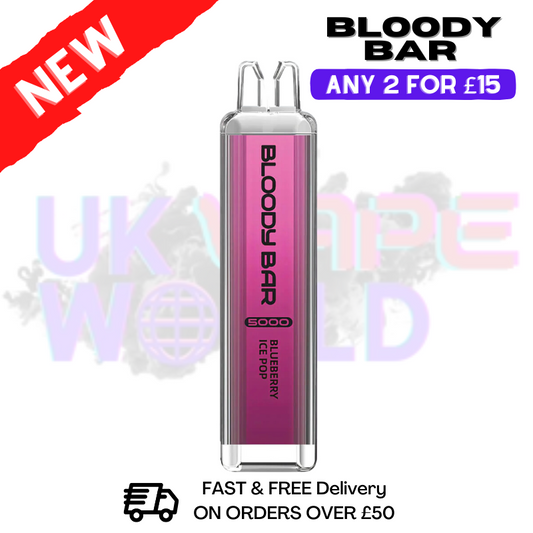 Blueberry Ice Pop Bloody Bar 5000 Puffs Disposable