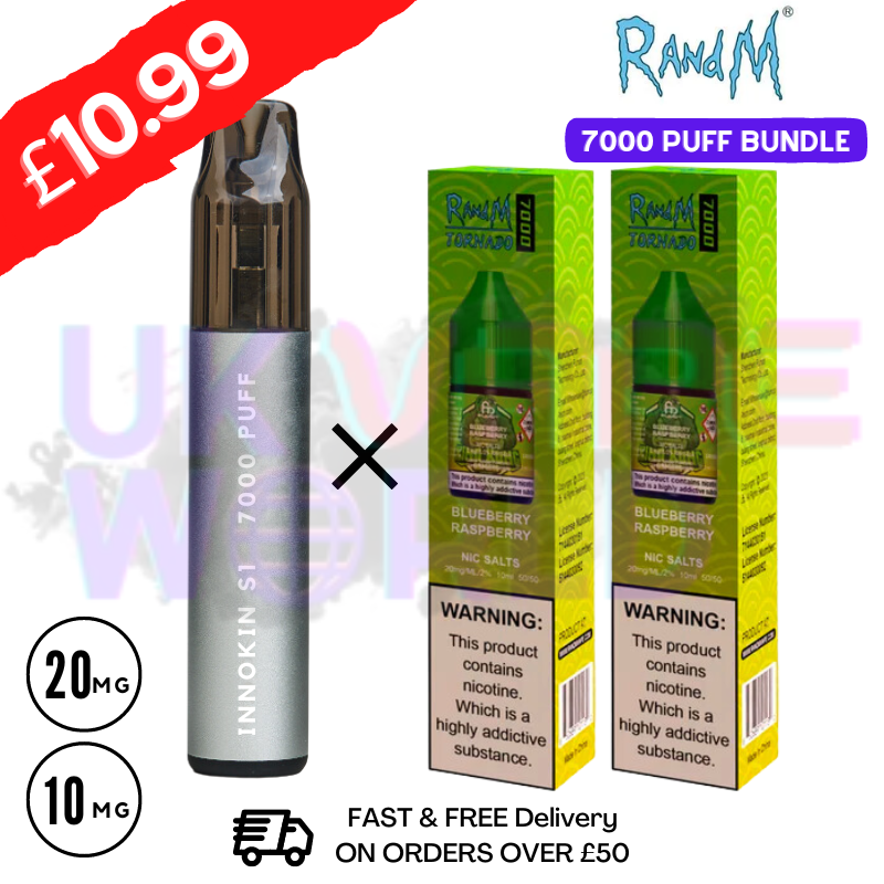 Blueberry Raspberry - RandM Tornado 7000 Puff (Refil Bundle) Kit