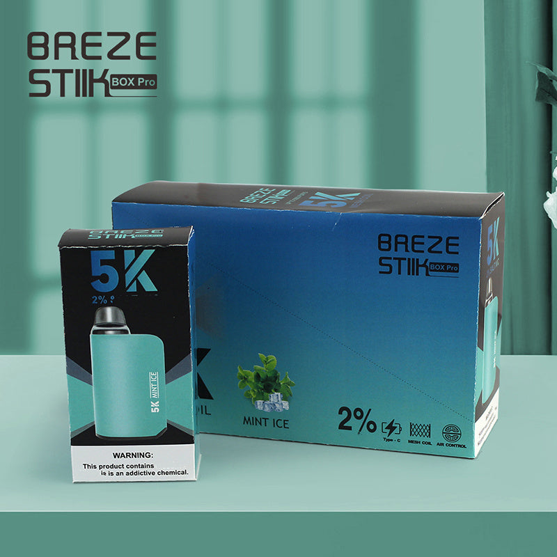 Breze Stiik Box Pro 5000 Puffs Disposable – 12ml, Mesh Coil, Adjustable Airflow, 950mAh Battery