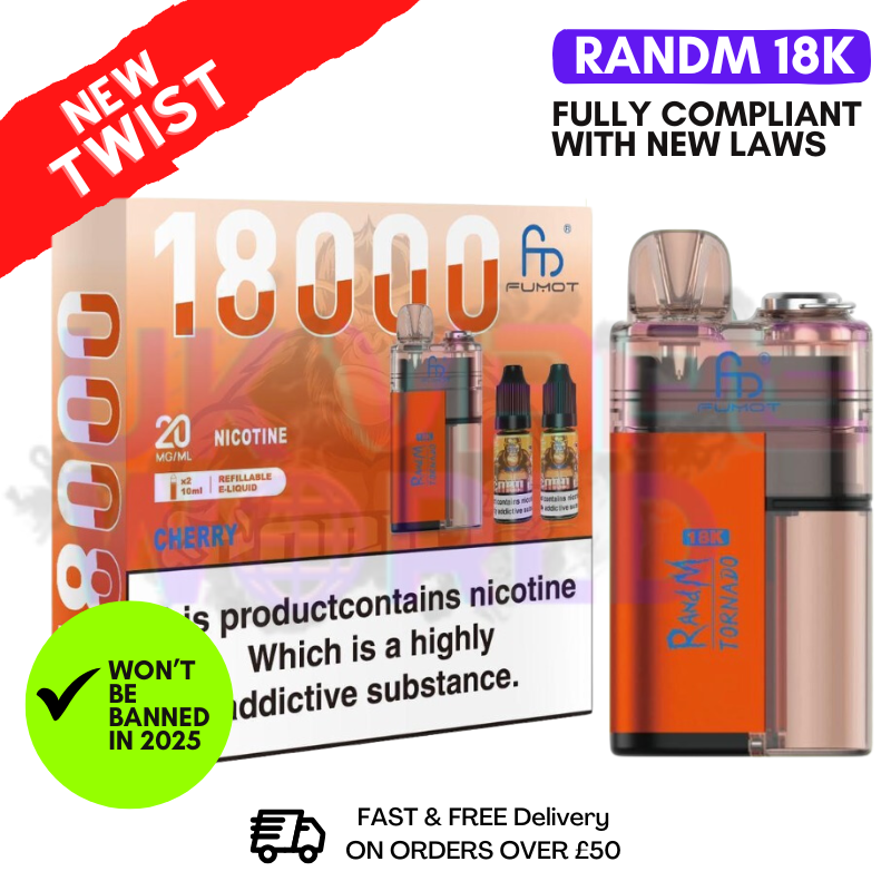 Cherry RandM Tornado 18K 18000 Puff Vape Kit