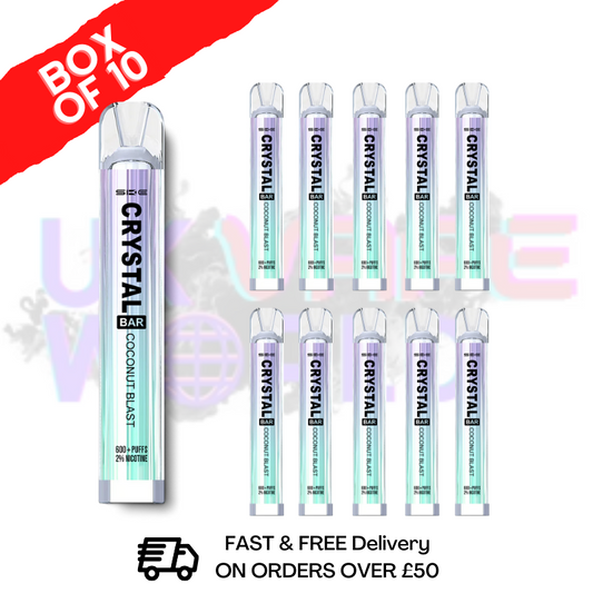 Coconut Blast Crystal Bar Puffs 600 SKE Box Of 10 - £26.99