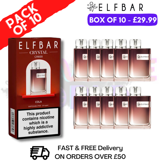 Elf Bar Crystal 600puff - Cola Box of 10
