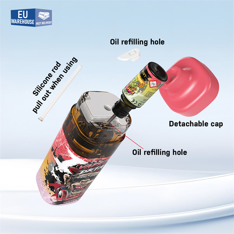 VAPEN DRTA 12000 Puff OCS Refillable NO Leaking RGB Light Open System Vape Germany Wholesale Disposable 12k Tornado