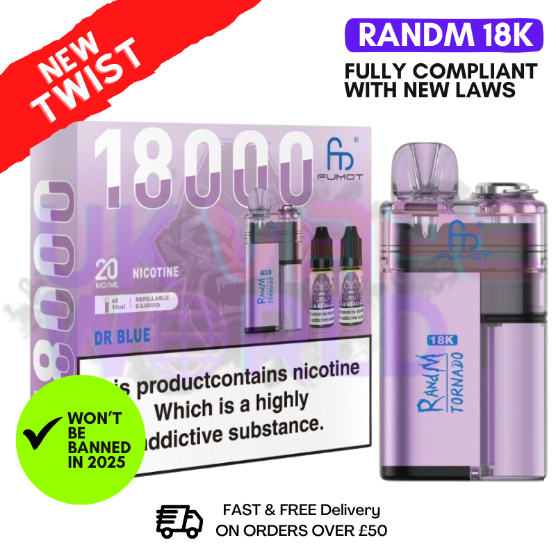 Dr Blue RandM Tornado 18K 18000 Puff Vape Kit