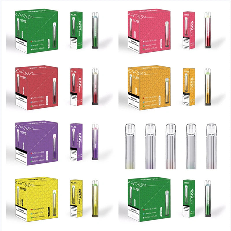 Elf Box 600 Puff Crystal Bar 600 Puffs 2ml E-Juice Mini Electronic Cigarette Vaper Disposable Vape