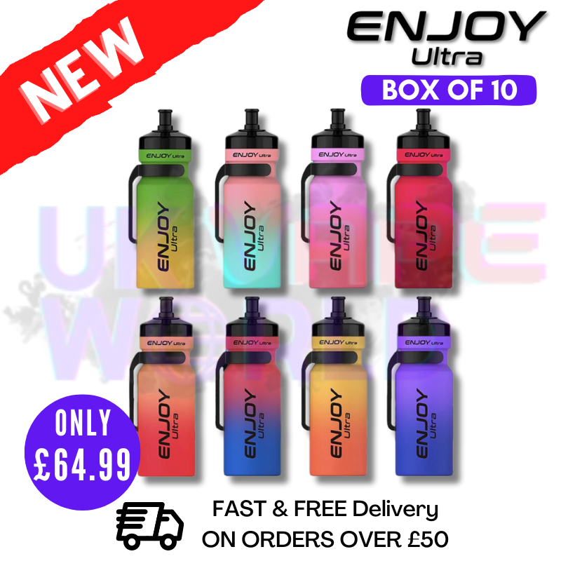 Enjoy Ultra 9000 Puffs Box of 10 | ONLY £64.99 | Water Bottle Vaping
