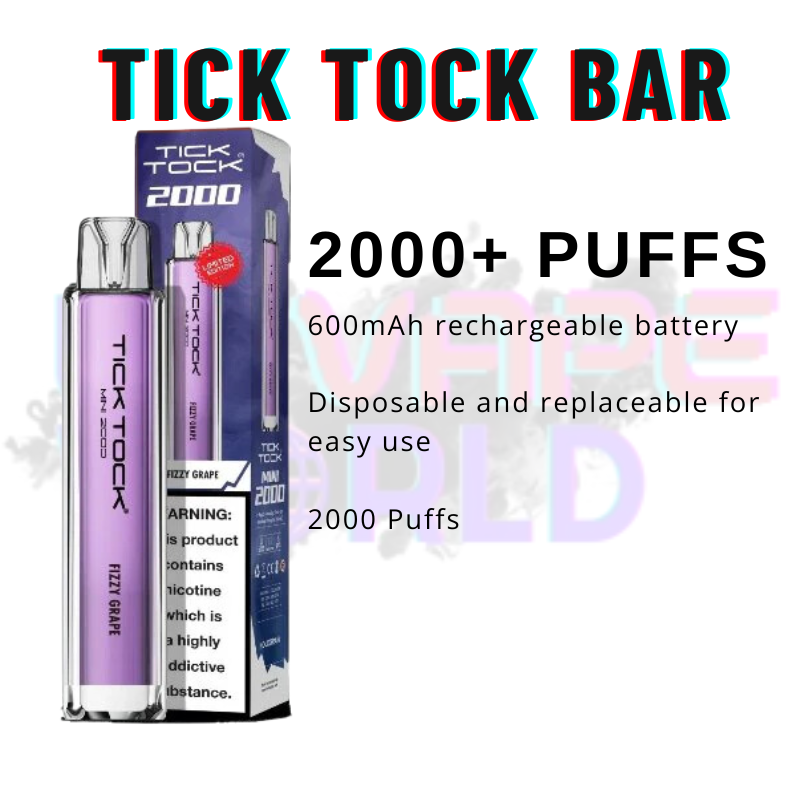 Fizzy Grape Tick Tock Mini 2000 Puff Kit