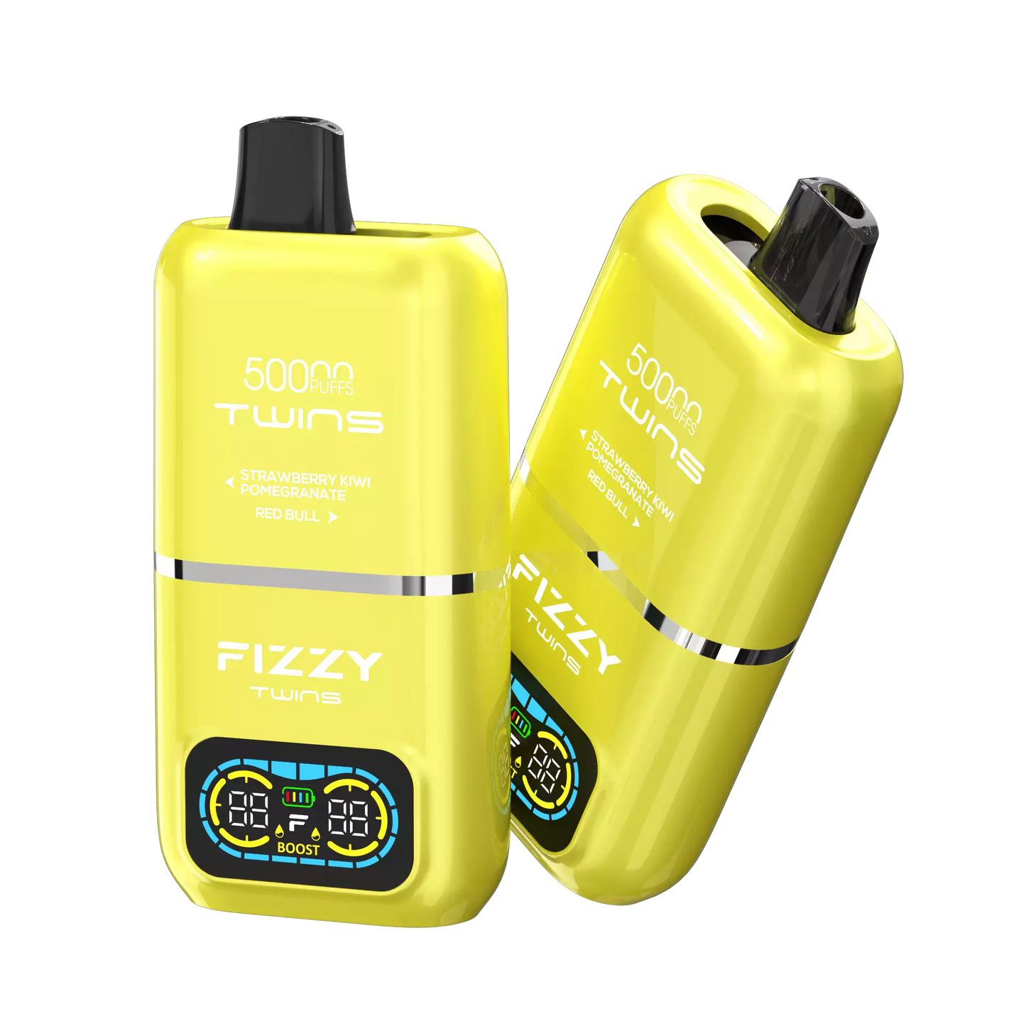 Fizzy Twins 50000 Puffs Dual Tank Double Flavor 12 Colors 2% 5% Low Nicotine Bulk Buy Rechargeable Disposable Vapes Pen Wholesale