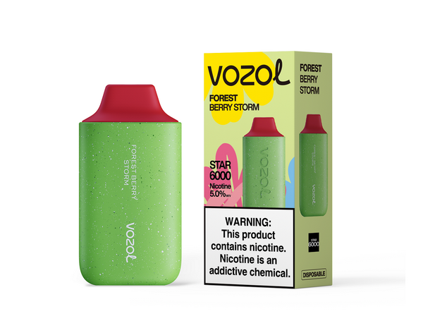 Vozol Star 6,000 puffs-850mAh Battery, 40ml E-liquid, Multiple Nicotine 12 Flavors