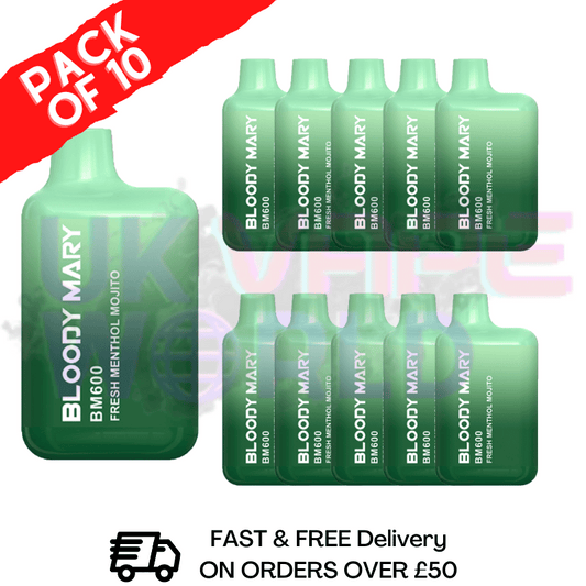Fresh Menthol Mojito Bloody Mary 600Puff Box of 10