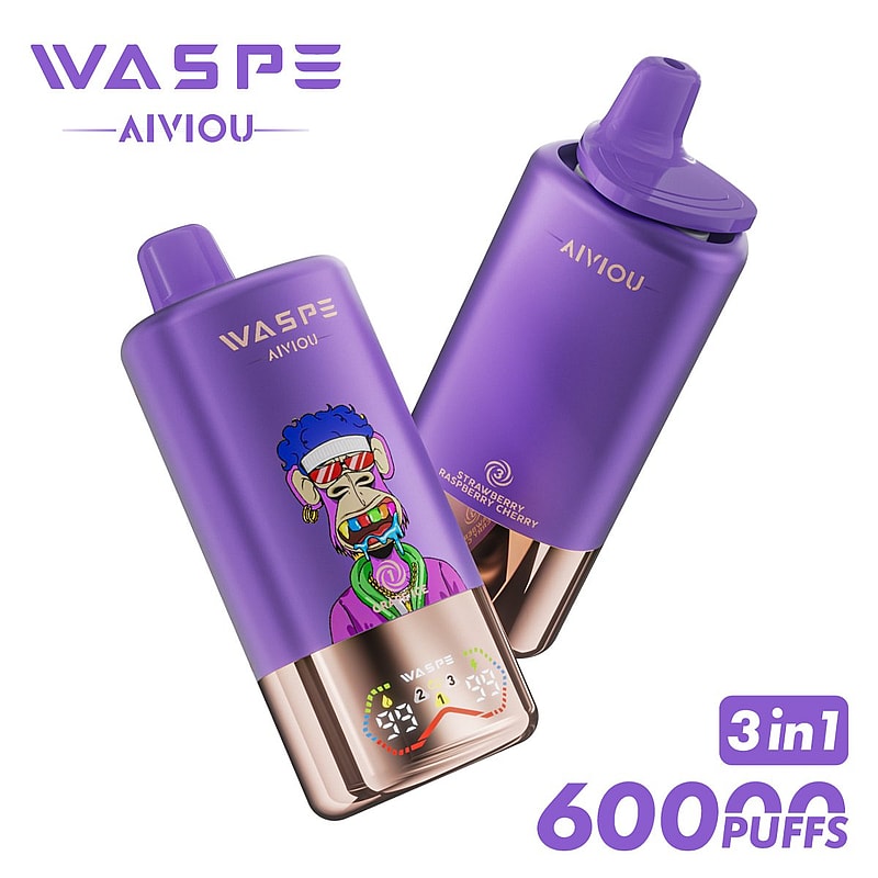 Waspe 60000 60K Puffs Disposable Vape – Triple Flavors,Triple Mesh Coil,Smart LED Display