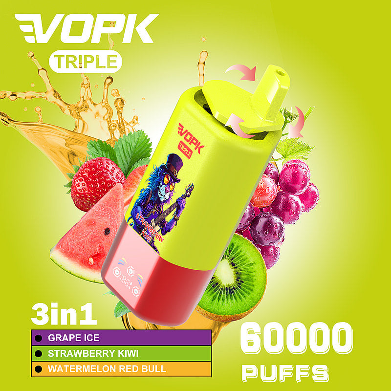 Vopk Triple 60000 60k Puffs 3 in 1 Flavors Disposable Vape with Smart Screen