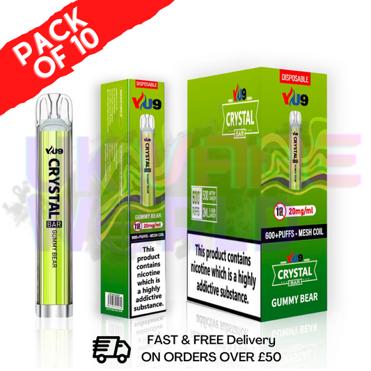 Gummy Bear - Crystal Bar Puffs 600 VU9 Box Of 10