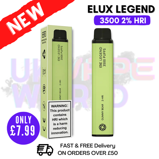 Elux Legend 3500 Puff Gummy Bear 2 HRI