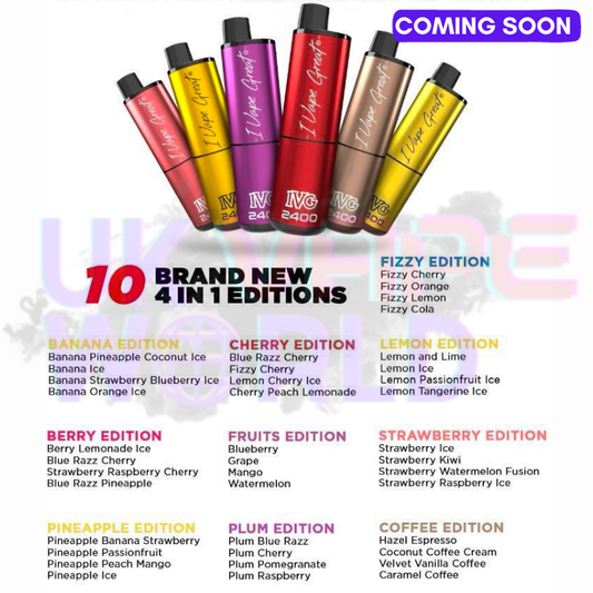 IVG 2400 Puff Bar 4 IN 1 Disposable Vape Pen Kit