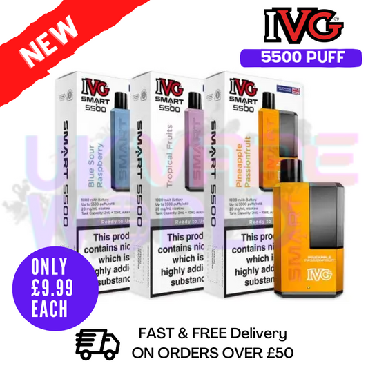 IVG 5500 Smart Puff 5K Bar Disposable Kit ONLY £9.99