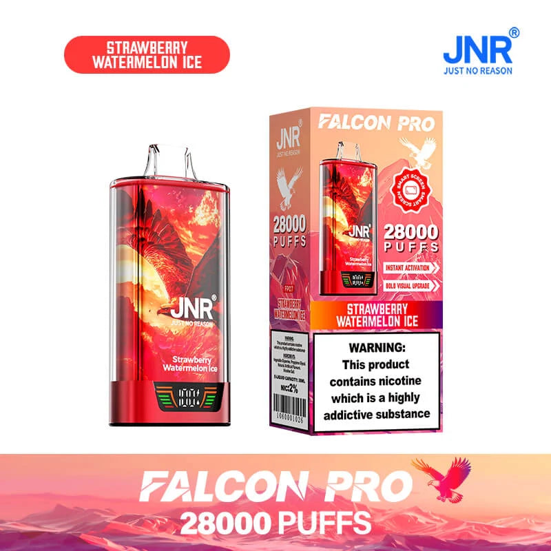 JNR Falcon Pro 28k Puffs Disposable Vape-950mAh Battery, 30ml E-liquid, Multiple Nicotine 20 Flavors