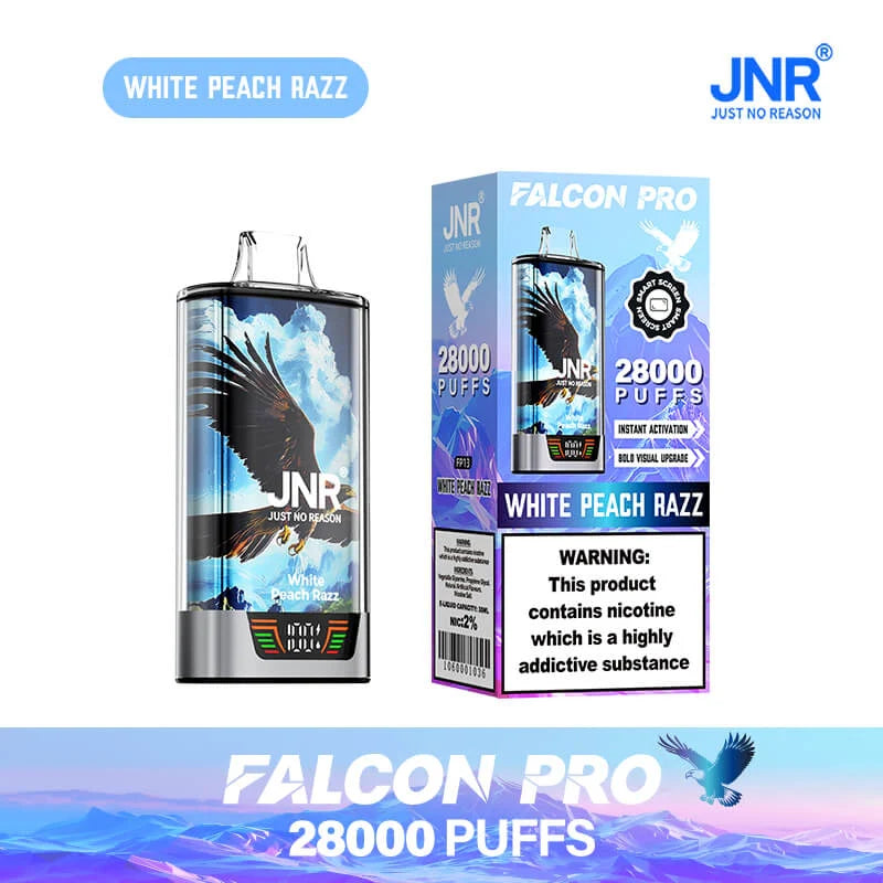 JNR Falcon Pro 28k Puffs Disposable Vape-950mAh Battery, 30ml E-liquid, Multiple Nicotine 20 Flavors