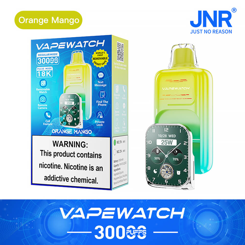 JNR Vape Watch 30000 Puffs Disposable Vape In Sales-850mAh Battery, 19ml E-liquid, Multiple Nicotine 10 Flavors