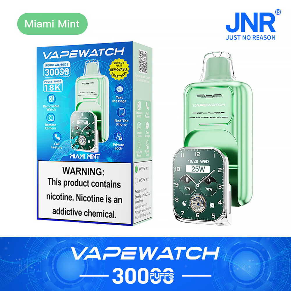 JNR Vape Watch 30000 Puffs Disposable Vape In Sales-850mAh Battery, 19ml E-liquid, Multiple Nicotine 10 Flavors