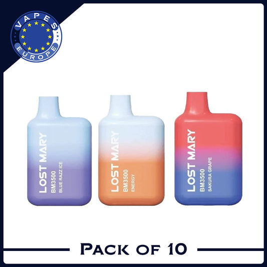 Lost Mary 3500 Puffs Disposable Vapes Pen Bar Box Of 10