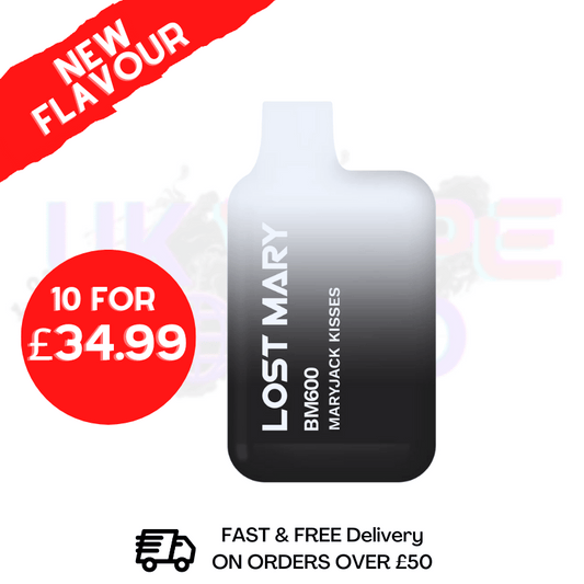 MaryJack Kisses (NEW) Lost Mary 600 Puff Bars Pack Of 10 BM600 Disposable
