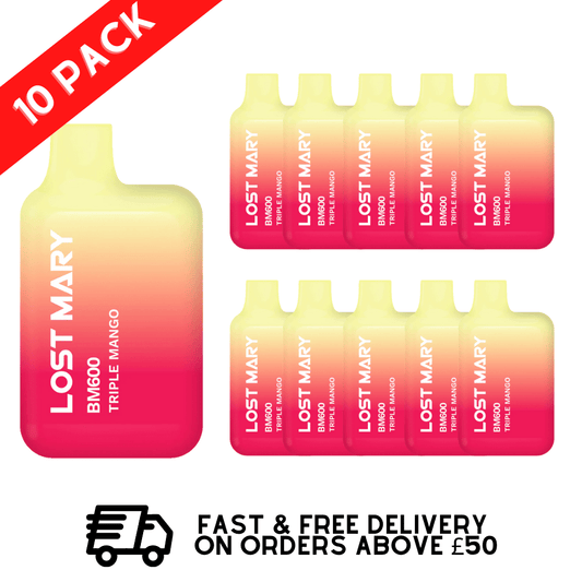 Triple Mango - Lost Mary 600 Puff Bars Pack Of 10 BM600 Disposable