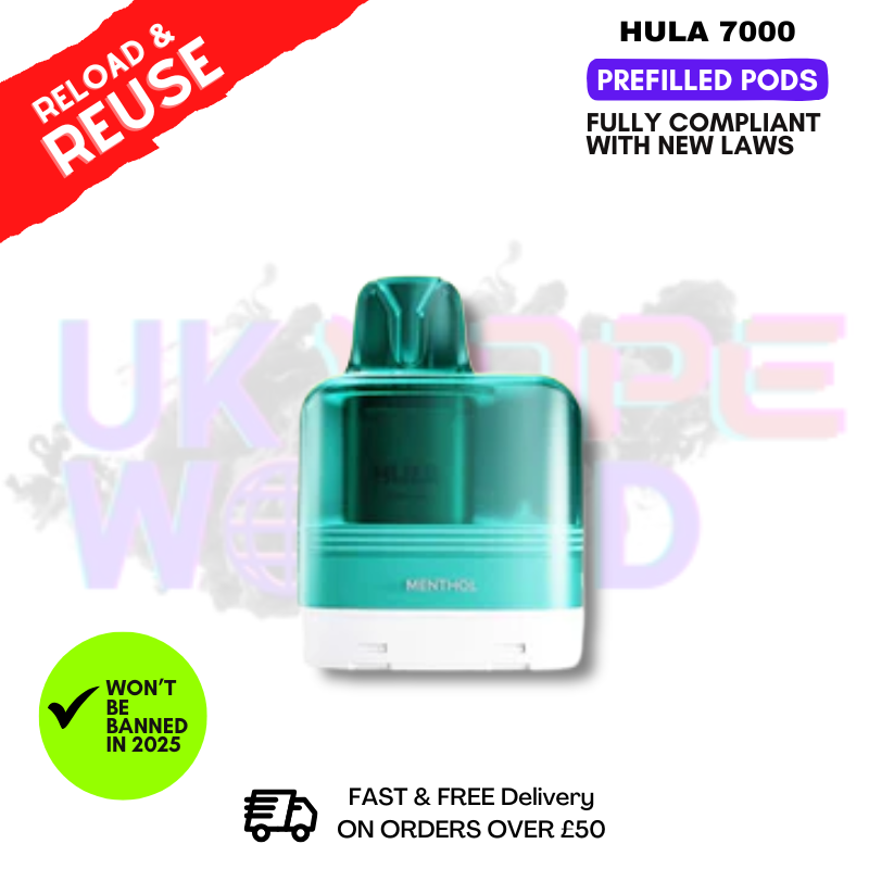 Menthol Hula 7K Puff Prefilled Pod REPLACEMENT