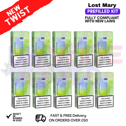 Menthol Lost Mary 600 Puff Bars Pack Of 10 (NEW)