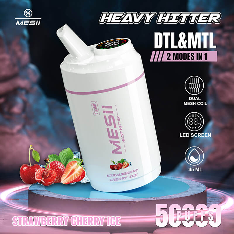 Mesii Shisha Heavy Hitter 50000 - 50K Puffs | 5% Nicotine | DTL/MTL Modes