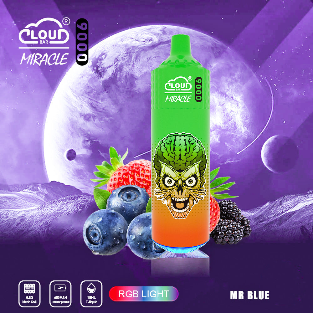 Cloud Multi Flavor 9000 Puffs 5% Rechargeable Cigarettes Vapor Electronic Vapes Pen 18ml for Cigarettes Lovers
