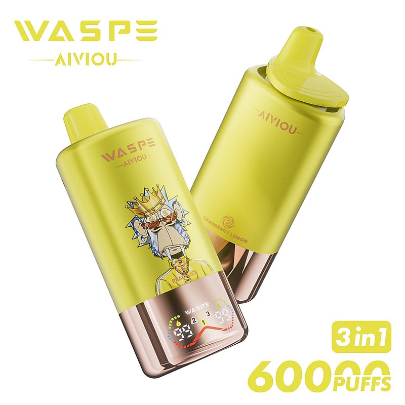 Waspe 60000 60K Puffs Disposable Vape – Triple Flavors,Triple Mesh Coil,Smart LED Display