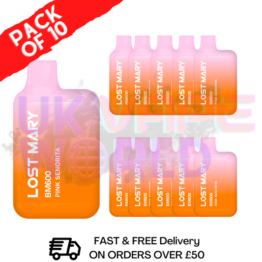 Pink Senorita Lost Mary 600 Puff Bars Pack Of 10