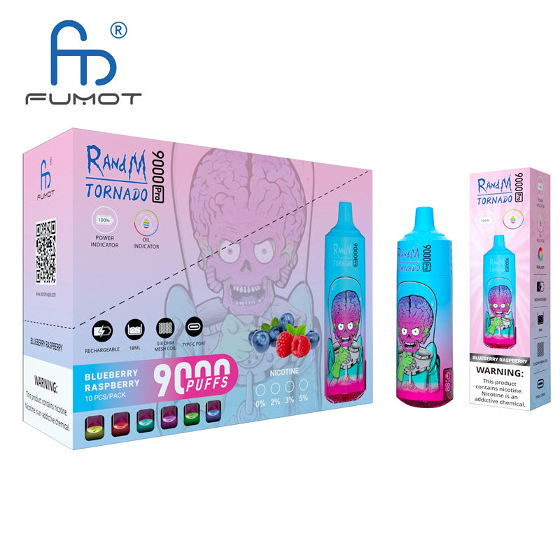 RandM Tornado 9000 Pro Disposable - 18ml, 20 Flavors, Rechargeable