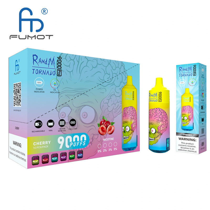 RandM Tornado 9000 Pro Disposable - 18ml, 20 Flavors, Rechargeable
