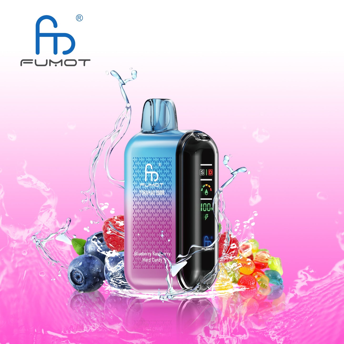 FUMOT Tornado 20000 puff Disposable Vape 900mAh 29 Flavors In Sales