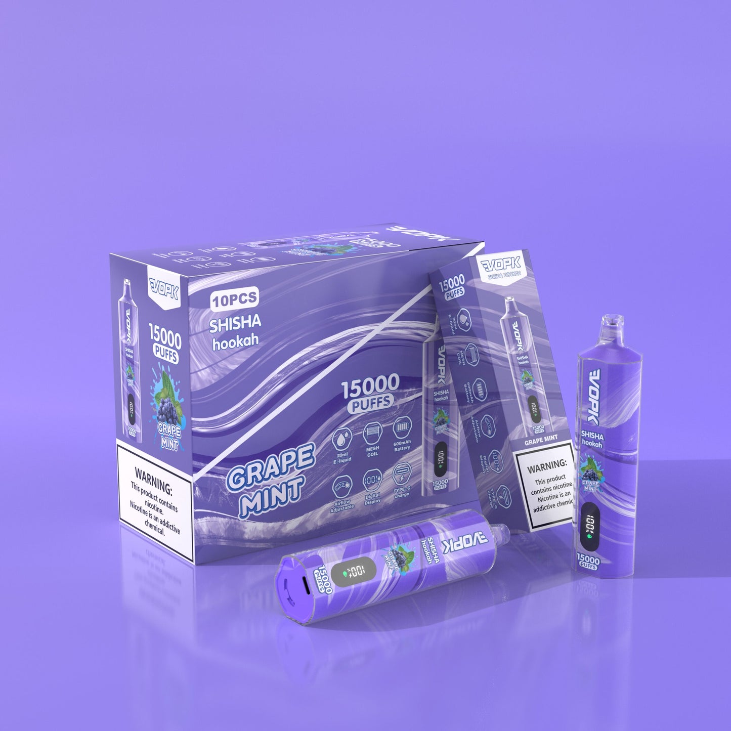 VOPK Shisha Hookah 15000 15K Puffs Newest DTL Disposable Vape Pen