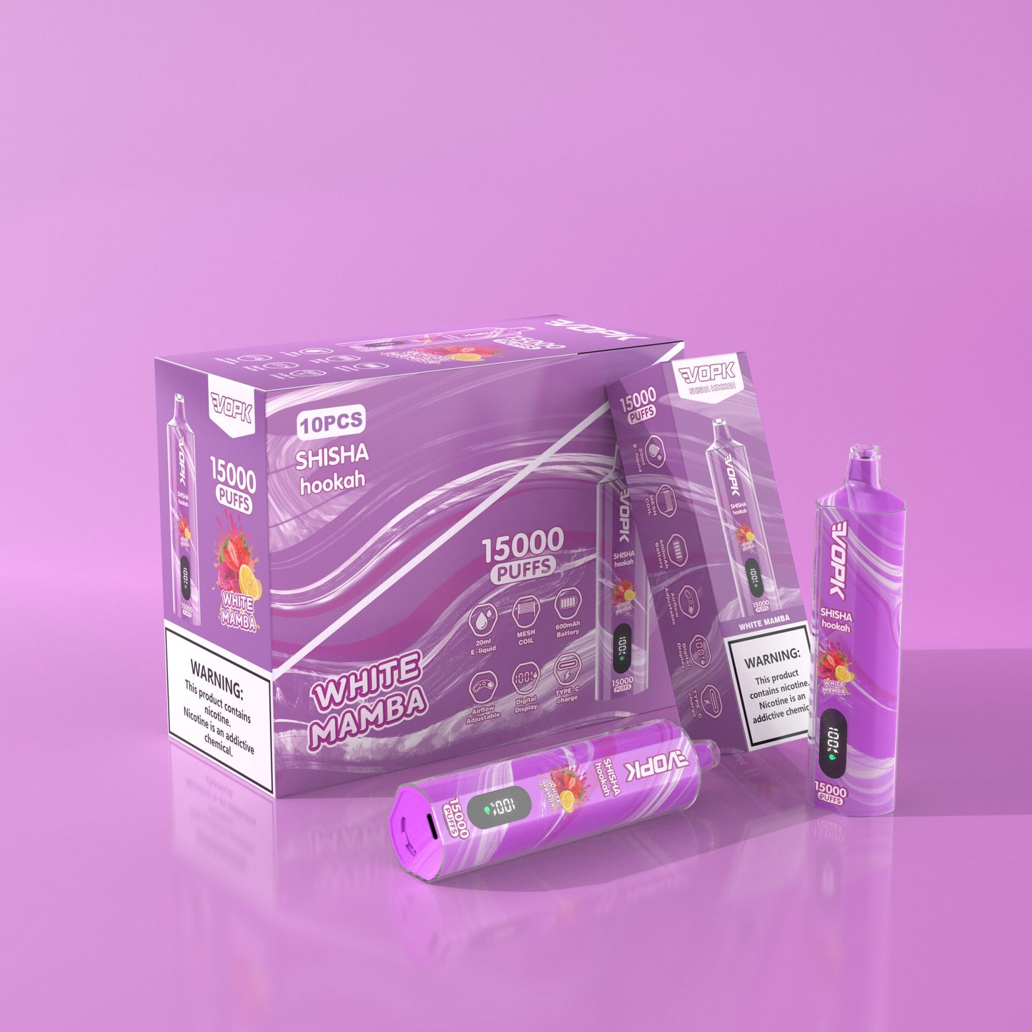 VOPK Shisha Hookah 15000 15K Puffs Newest DTL Disposable Vape Pen