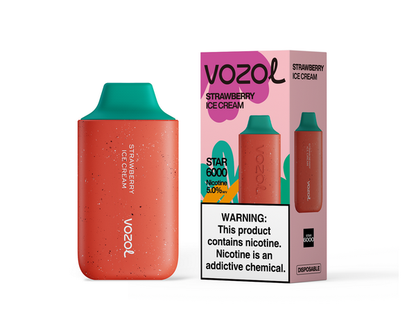 Vozol Star 6,000 puffs-850mAh Battery, 40ml E-liquid, Multiple Nicotine 12 Flavors