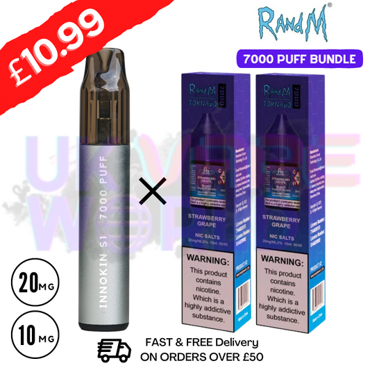 Strawberry Grape - RandM Tornado 7000 Puff (Refil Bundle) Kit