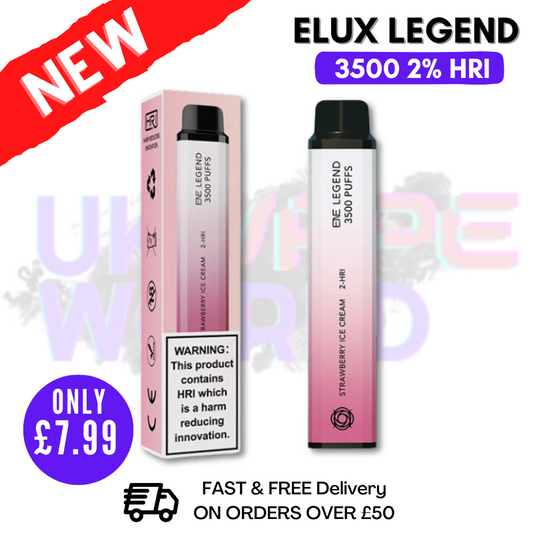 Elux Legend 3500 Puff Strawberry ICE Cream 2 HRI