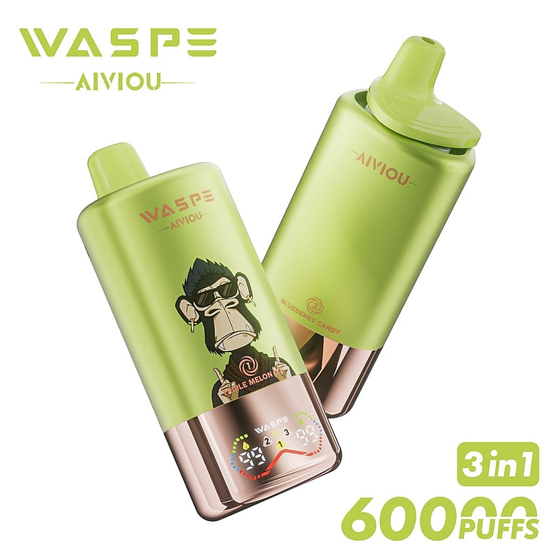 Waspe 60000 60K Puffs Disposable Vape – Triple Flavors,Triple Mesh Coil,Smart LED Display