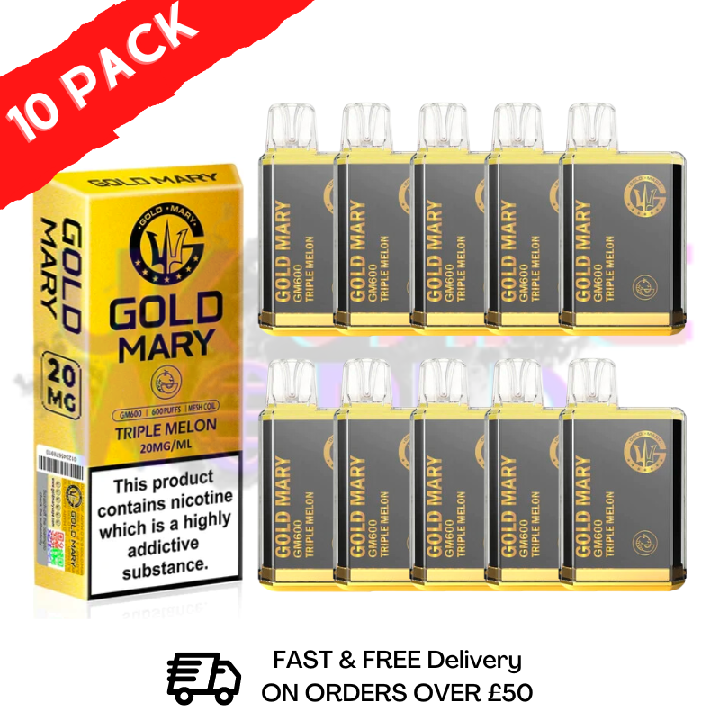 Triple Melon - Gold Mary 600Puff Box of 10