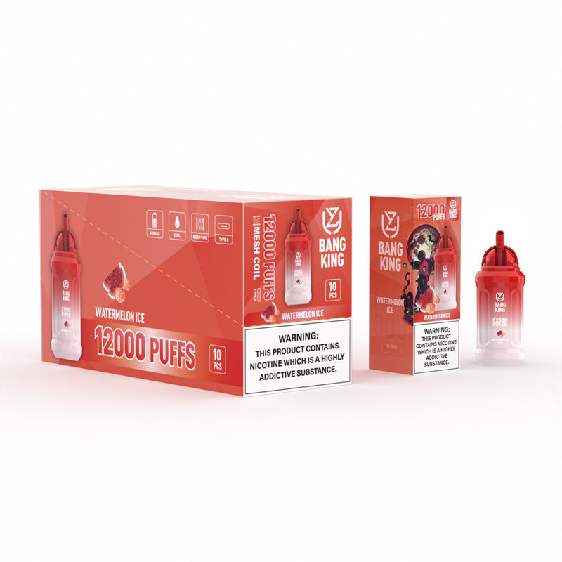 Uzy Bang King 12000 Puffs Disposable Vape E Cigarette 10 Flavors 0% 2% 3% 5%