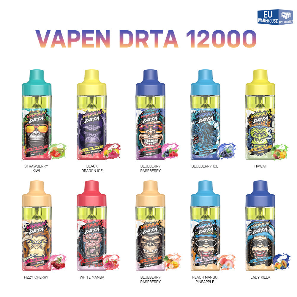 VAPEN DRTA 12000 Puff OCS Refillable NO Leaking RGB Light Open System Vape Germany Wholesale Disposable 12k Tornado