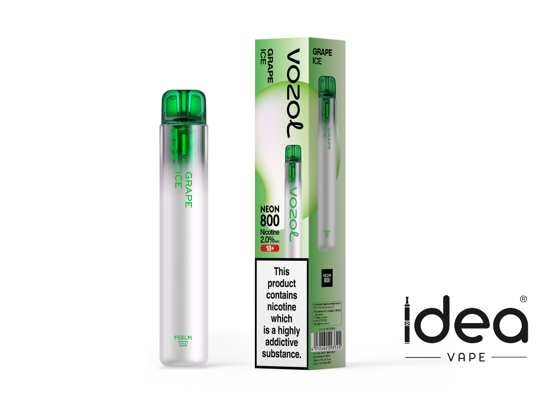 Vozol Neon 800 Vape-550mAh Battery, Multiple Nicotine 12 Flavors