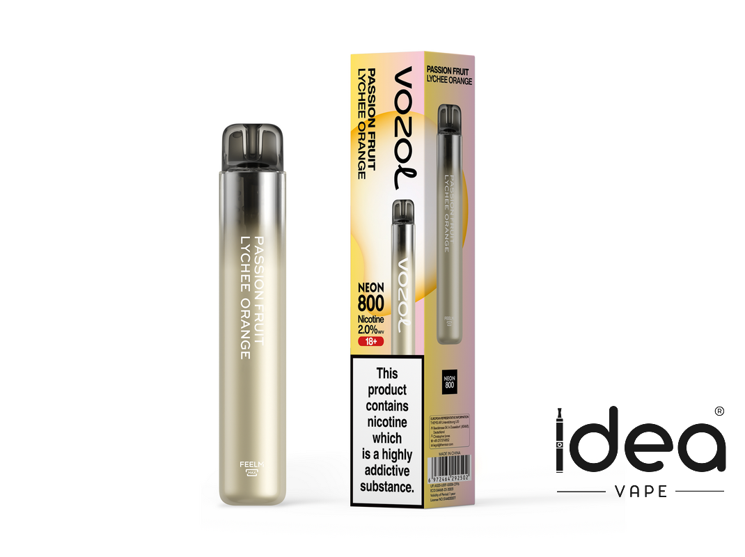 Vozol Neon 800 Vape-550mAh Battery, Multiple Nicotine 12 Flavors